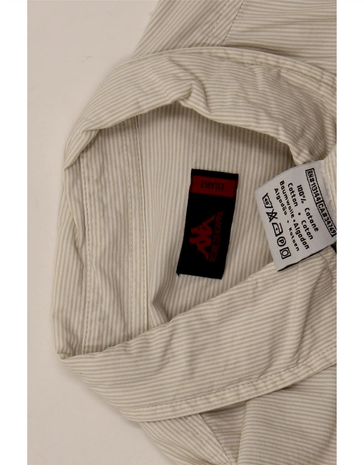 Camisa Kappa Hombre 2XL Algodón A Rayas Beige