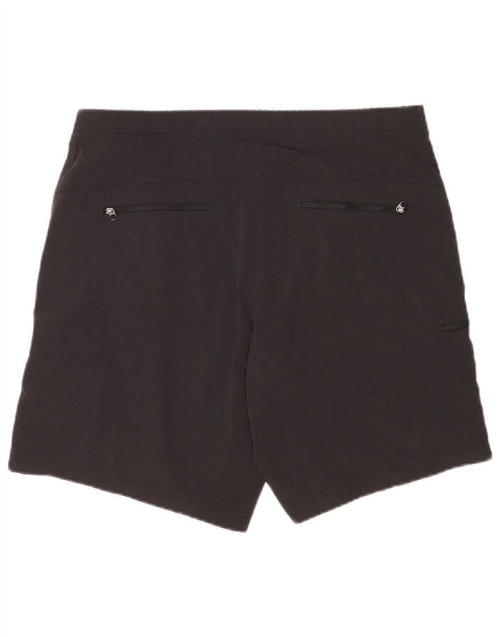 L.L.Bean Pantalones cortos cargo para mujer US 12 grande W34 nailon negro