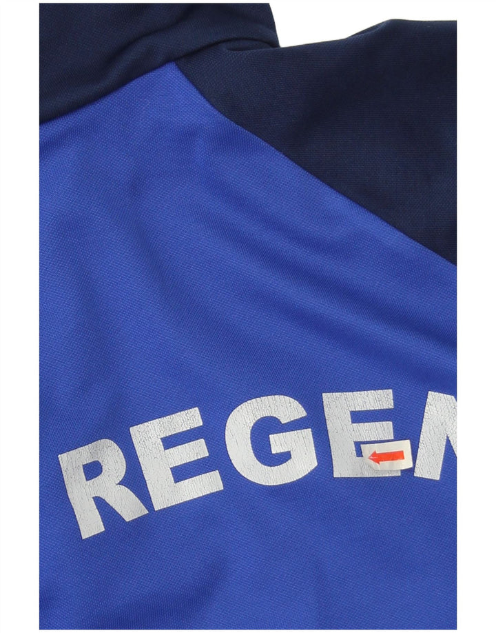 Adidas Hombre Camiseta De Chándal Con Gráfico Y Cuello Con Cremallera Grande Azul