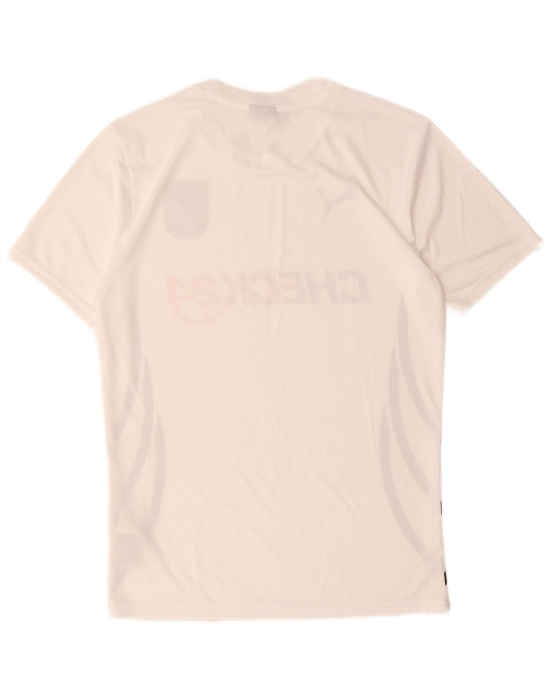 Puma Mens Deutshland Graphic Camiseta Top Pequeño Poliéster Blanco