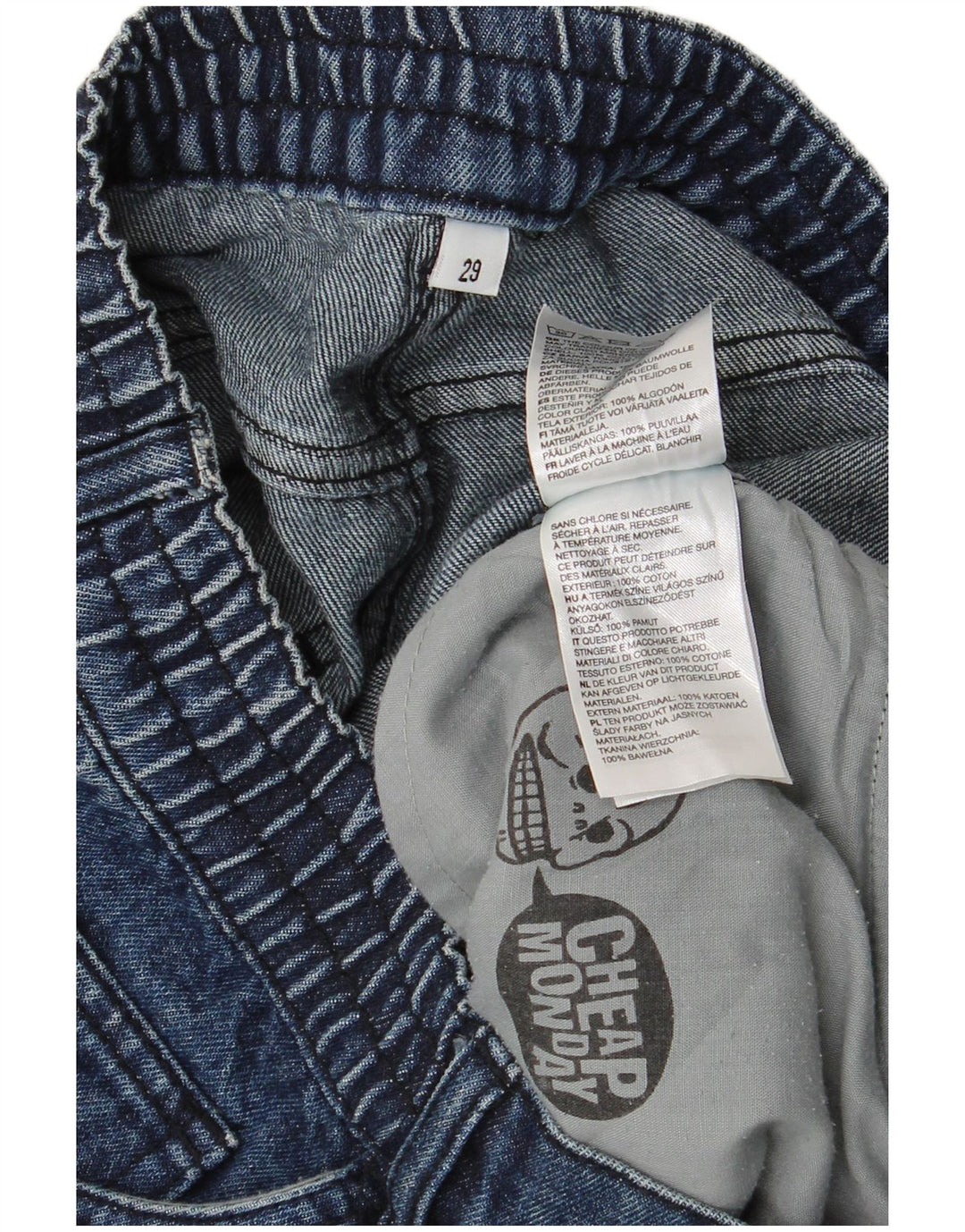 Bermudas vaqueras para hombre de Cheap Monday W29 Small Azul marino Algodón