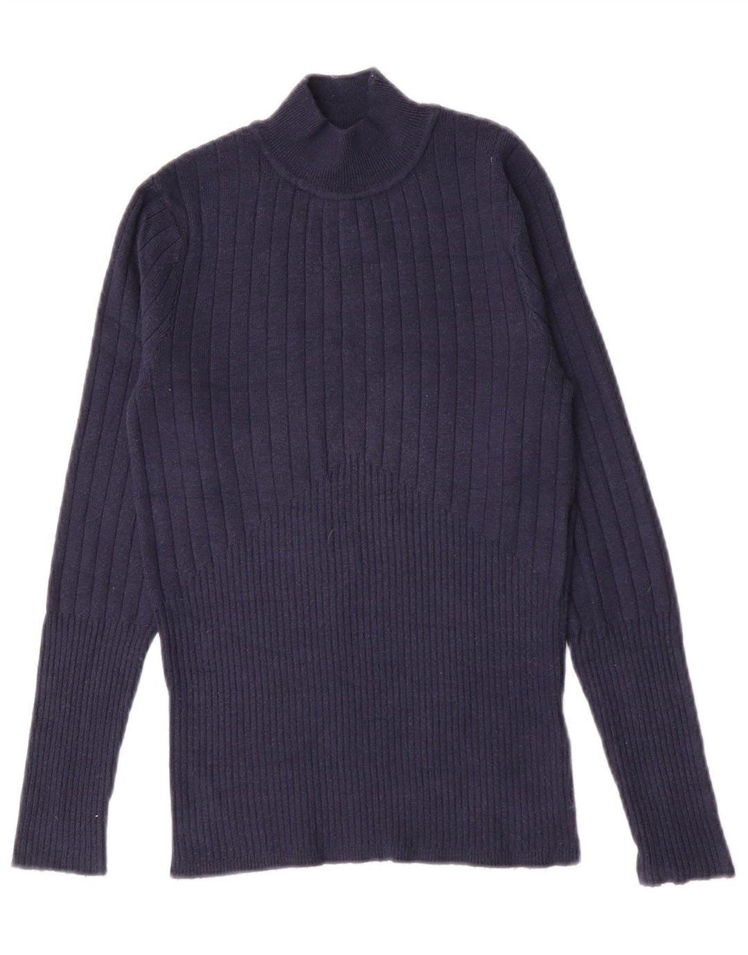 Marks & Spencer Jersey con Cuello Alto para Mujer UK 10 Small Azul Marino