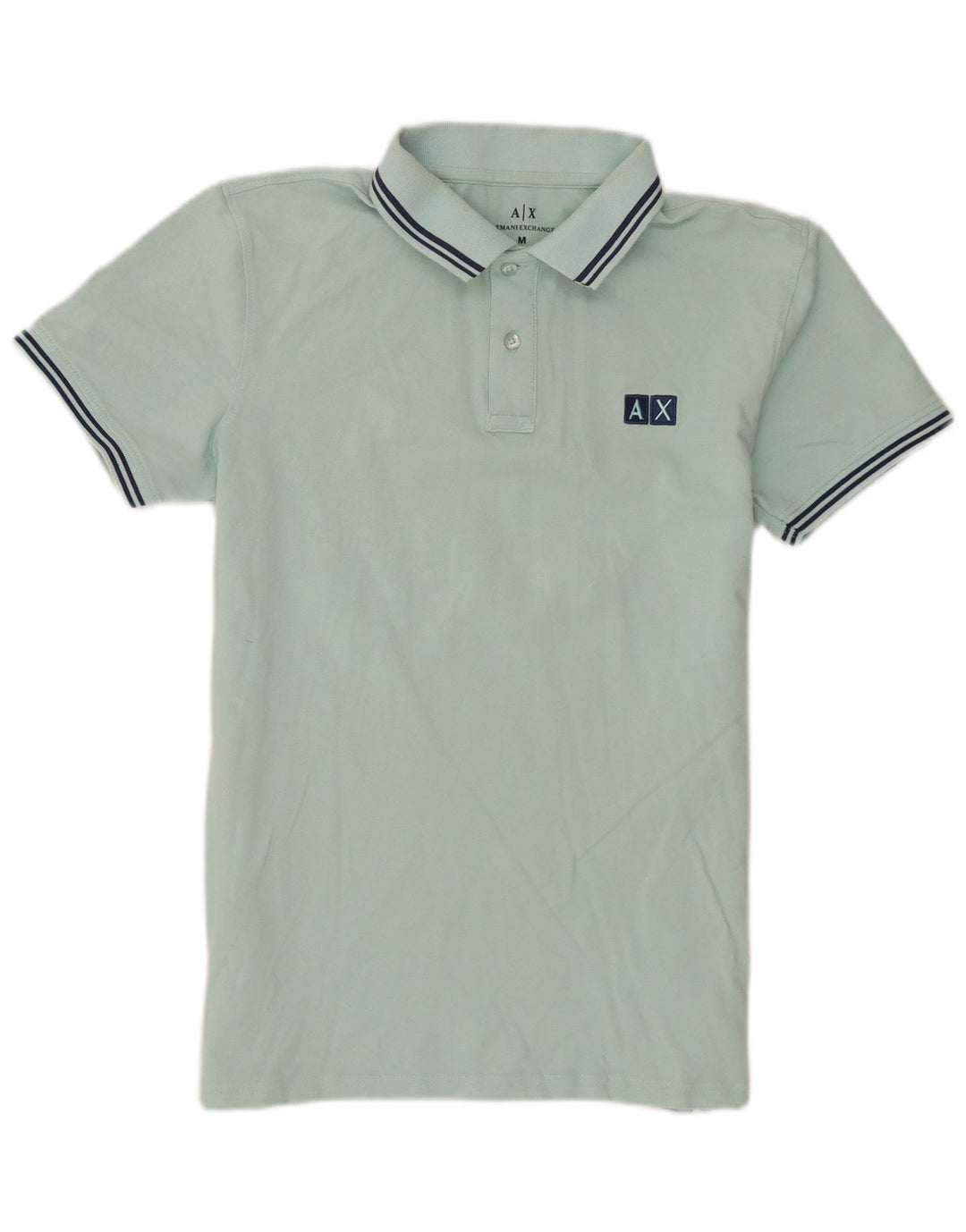 Armani Exchange Polo Hombre Grande Azul Algodón
