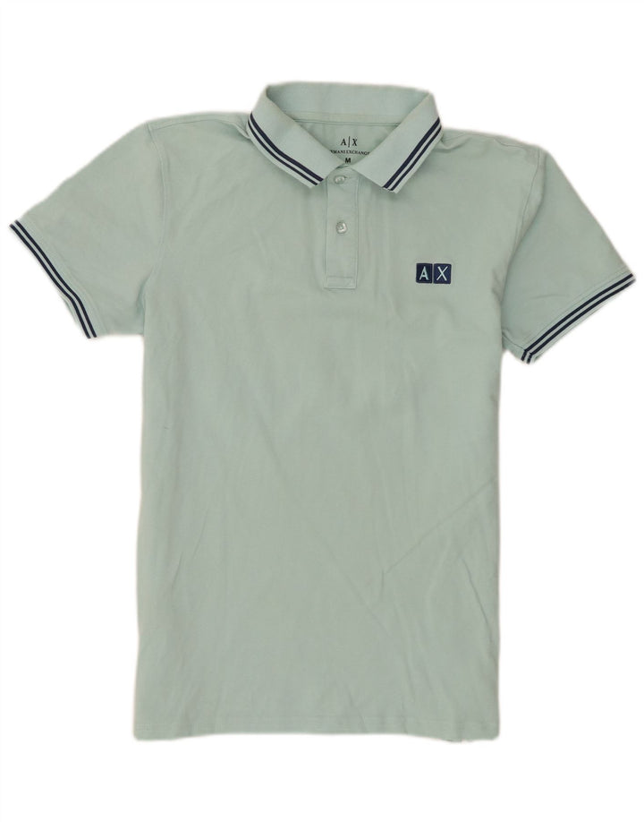 Armani Exchange Polo Hombre Grande Azul Algodón