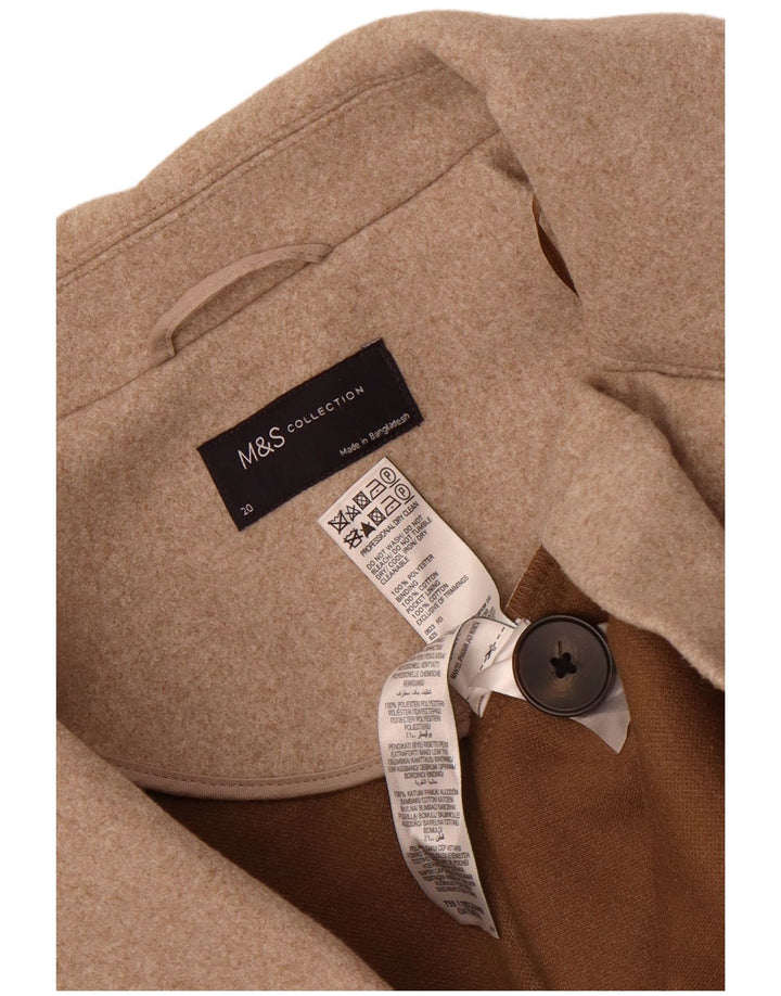 Marks & Spencer Abrigo para mujer UK 20 2XL Beige Poliéster