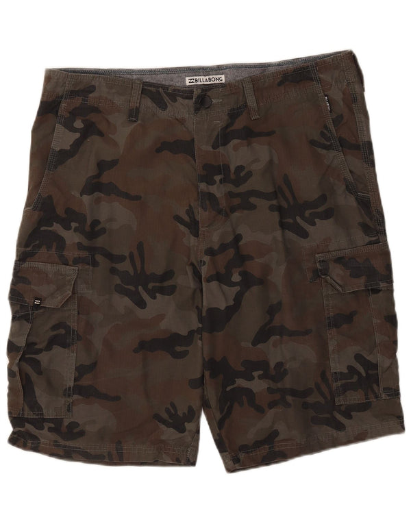 Billabong Mens Cargo Shorts W36 Grande Caqui Camuflaje Algodón