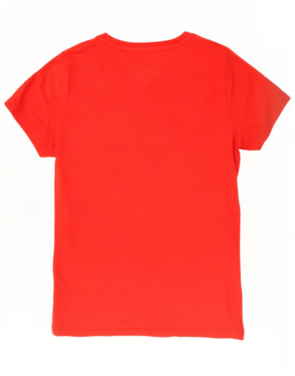 Tommy Hilfiger Camiseta gráfica para mujer Top UK 12 Algodón rojo mediano