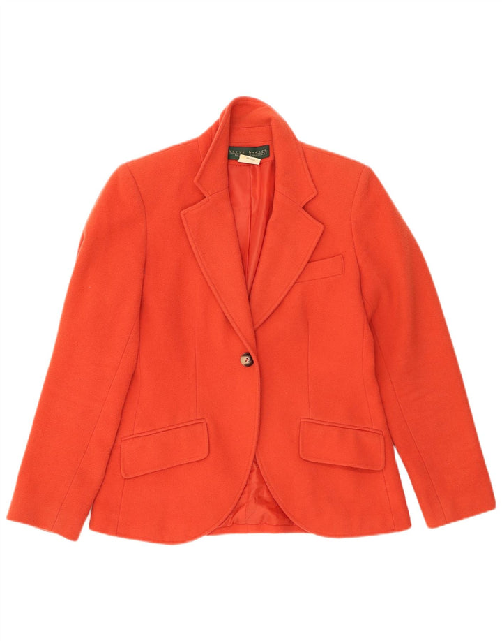 HARVE BENARD Chaqueta Blazer de 1 Botón para Mujer US 6 Lana Naranja Mediana