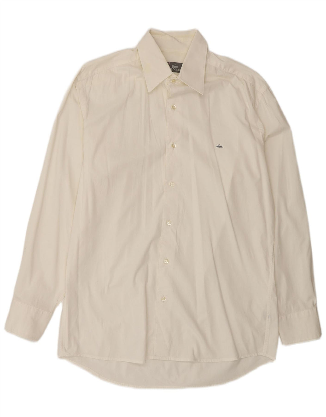 Camisa Lacoste Hombre Talla 41 Grande Algodón Blanco Roto