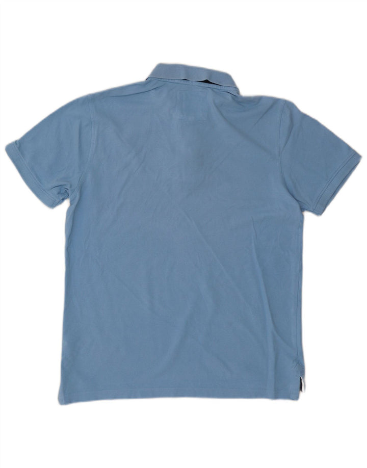 Crew Clothing Polo para hombre de algodón azul medio