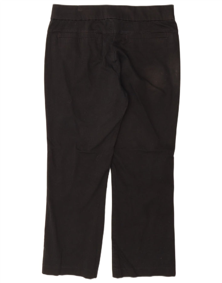 LEE Pantalones casuales rectos pequeños para mujer US 14 XL W34 L29 Algodón negro