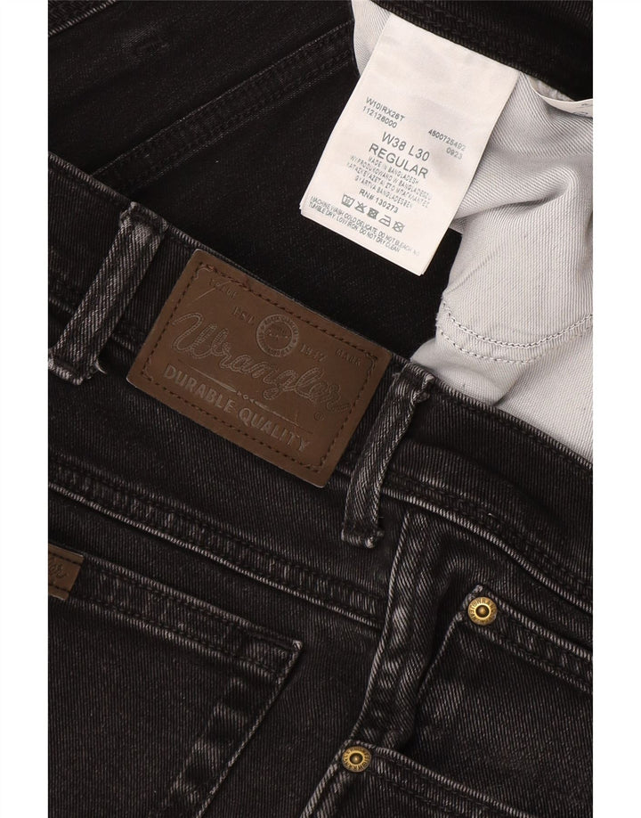 Wrangler Vaqueros rectos para hombre W38 L27 Algodón negro