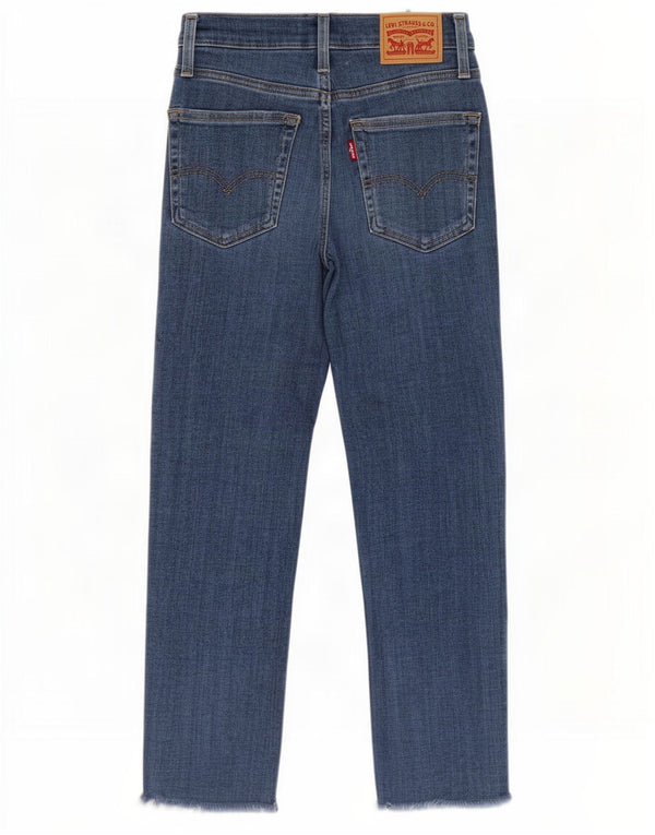 Levi's Vaqueros Rectos Cortos De Talle Alto 724 Para Mujer W24 L25 Algodón Azul