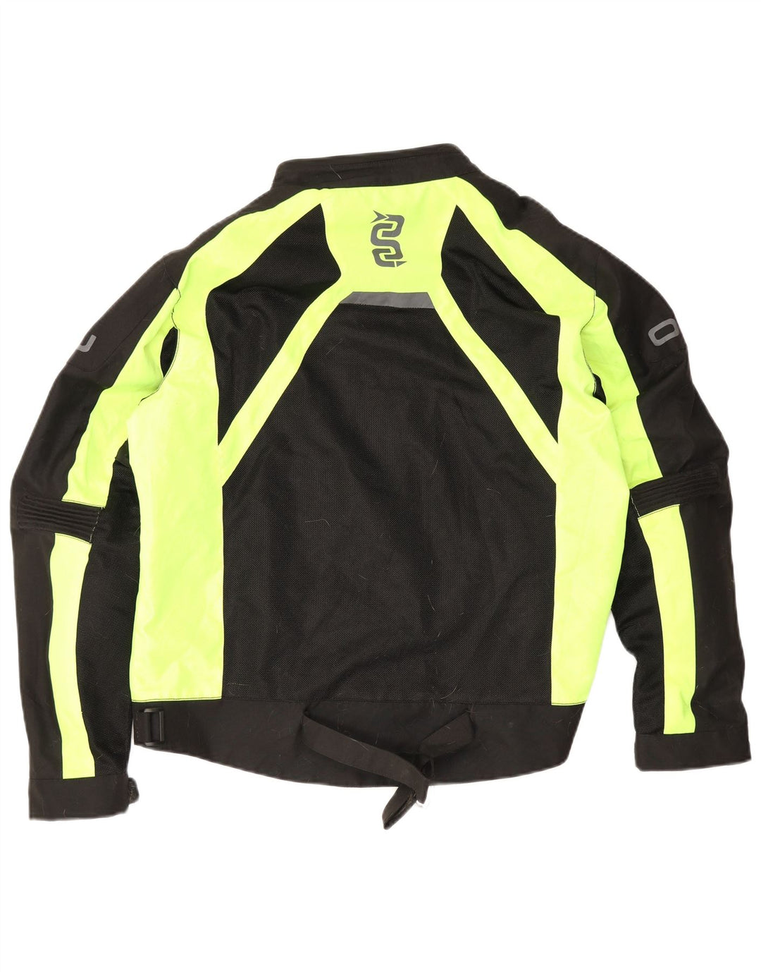 Vintage Mens Racer Chaqueta Reino Unido 44 2XL Negro Colorblock Poliéster