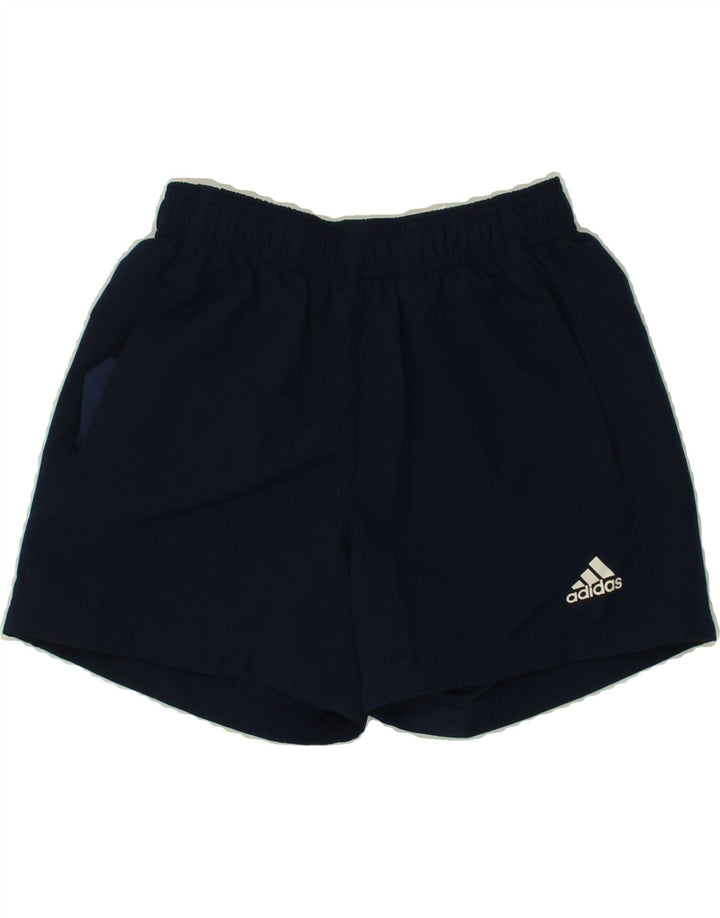 ADIDAS Boys Sport Shorts 11-12 Years  Navy Blue Polyester Vintage Adidas and Second-Hand Adidas from Messina Hembry 