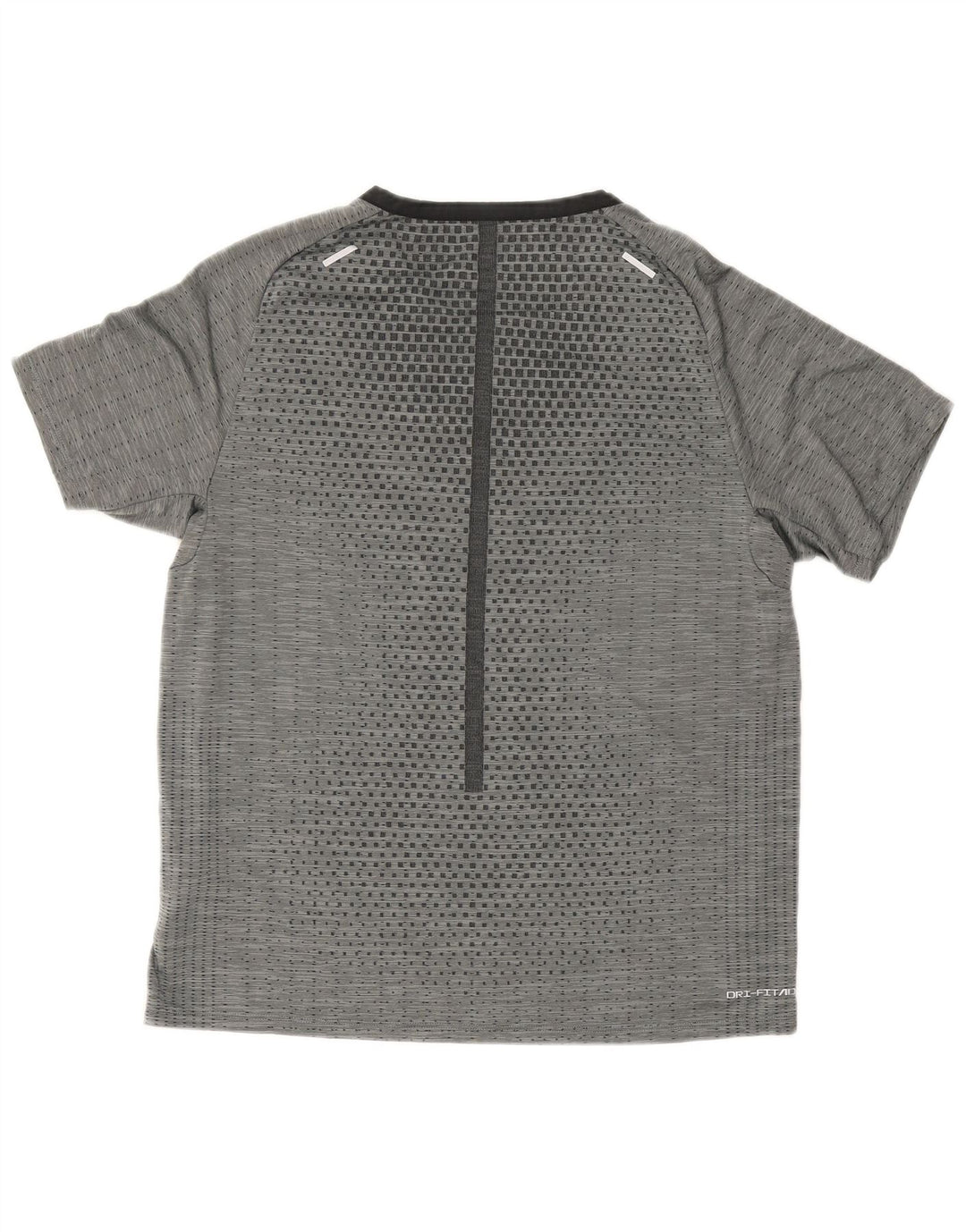 Camiseta Nike Dri Fit para hombre Top poliéster geométrico gris medio