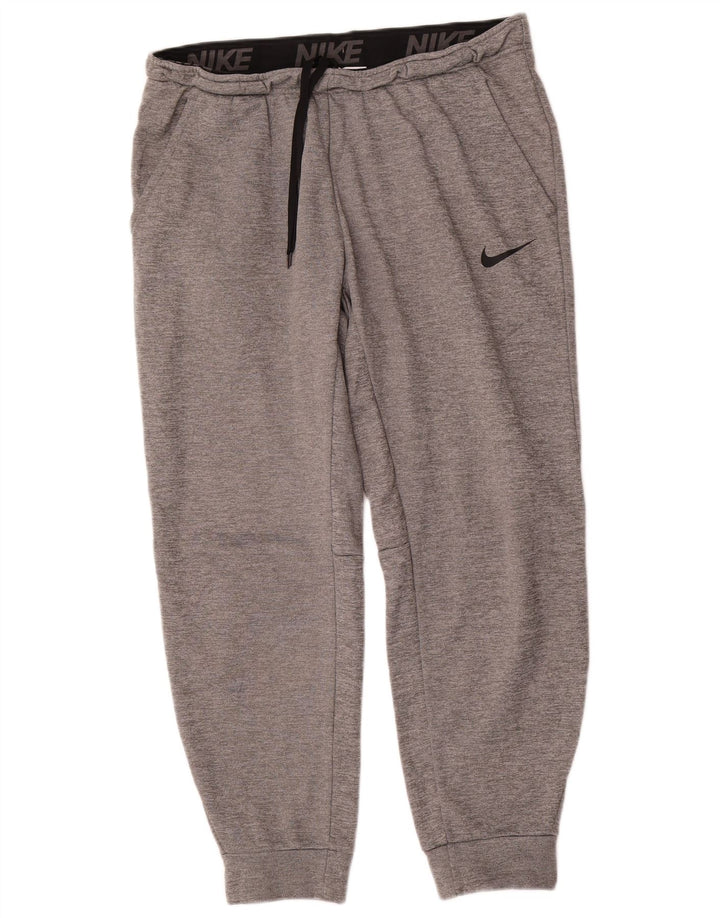 Nike Hombre Therma-Fit Chándal Pantalones Joggers Grande Gris Poliéster