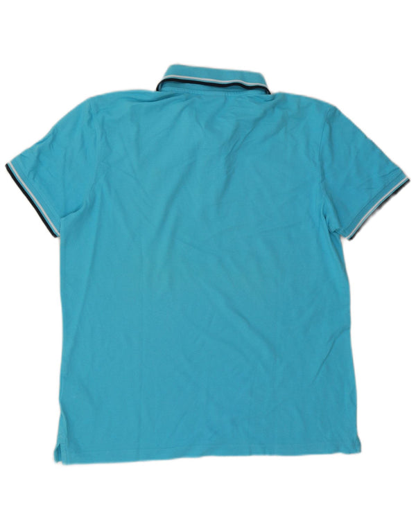 Diadora Polo Hombre Algodón Azul Grande