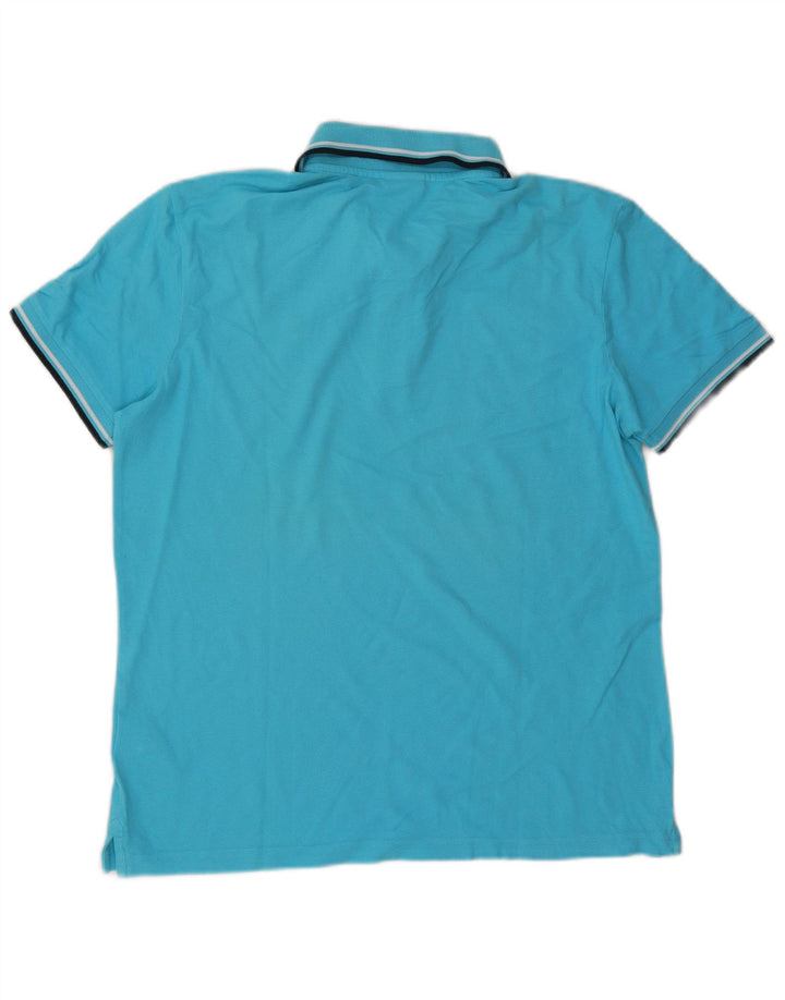 Diadora Polo Hombre Algodón Azul Grande