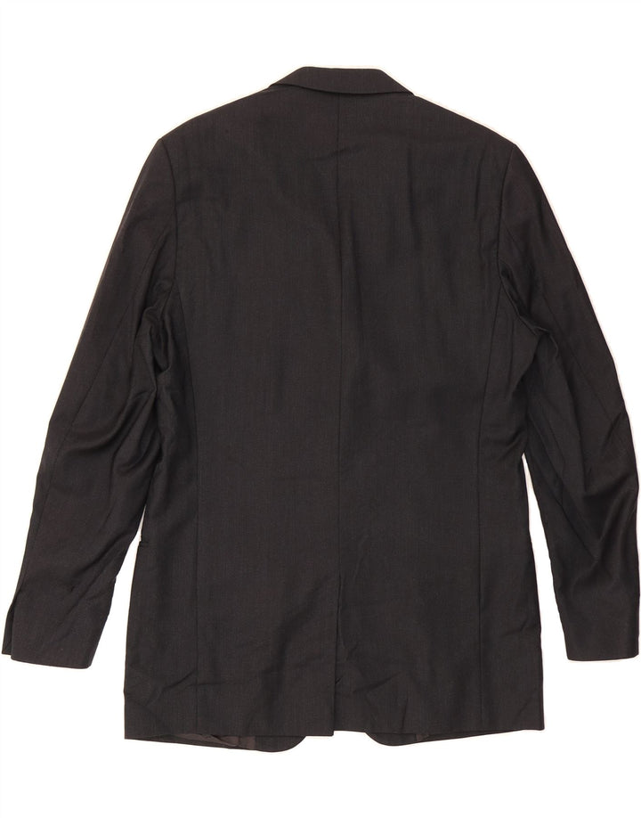 MASSIMO DUTTI Mens 3 Button Blazer Jacket EU 52 Large Black Wool Vintage Massimo Dutti and Second-Hand Massimo Dutti from Messina Hembry 