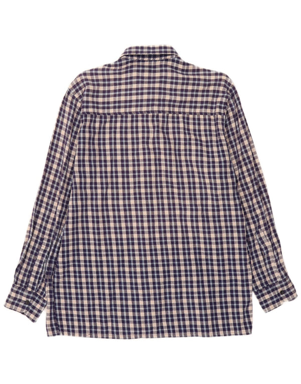 FOLLIE Camisa de franela para hombre talla 41/42 Large Blue Check