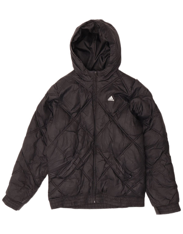 Adidas Chaqueta acolchada con capucha para niño 15-16 años Nylon negro