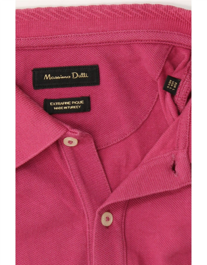 Polo Massimo Dutti Hombre Rosa Grande