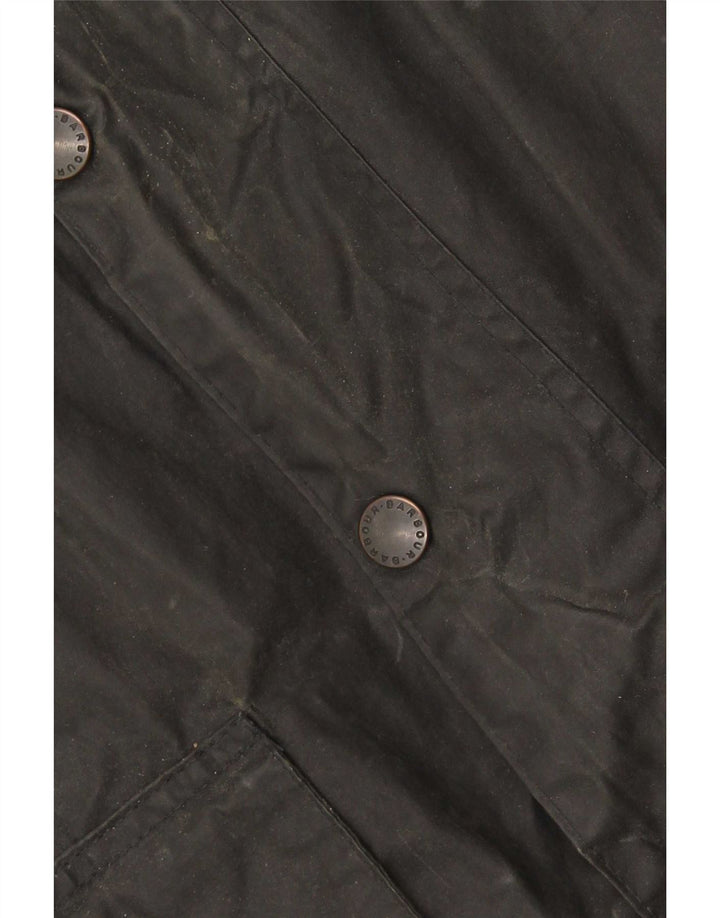 Barbour Chaqueta de algodón encerado para hombre EU 50 Mediano Negro
