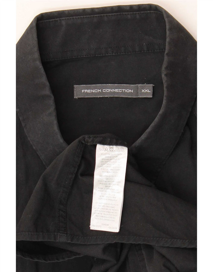 Camisa para hombre French Connection 2XL Algodón negro
