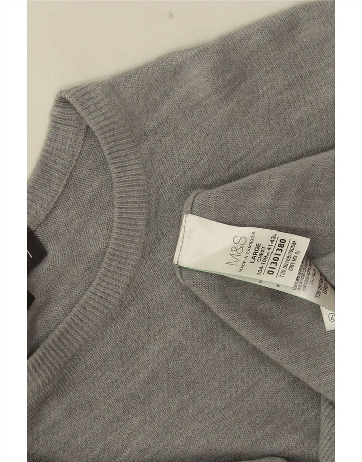 Marks & Spencer Suéter De Cuello Redondo Para Hombre Acrílico Gris Grande