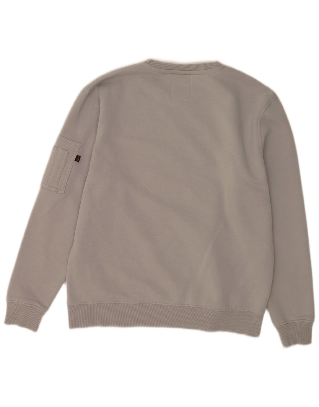 Alpha Industries Sudadera gráfica para hombre Jumper Large Gris Algodón