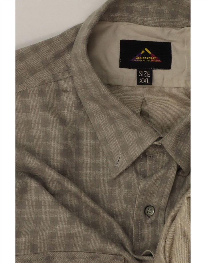 Camisa Aesse Hombre 2XL Gris Vichy