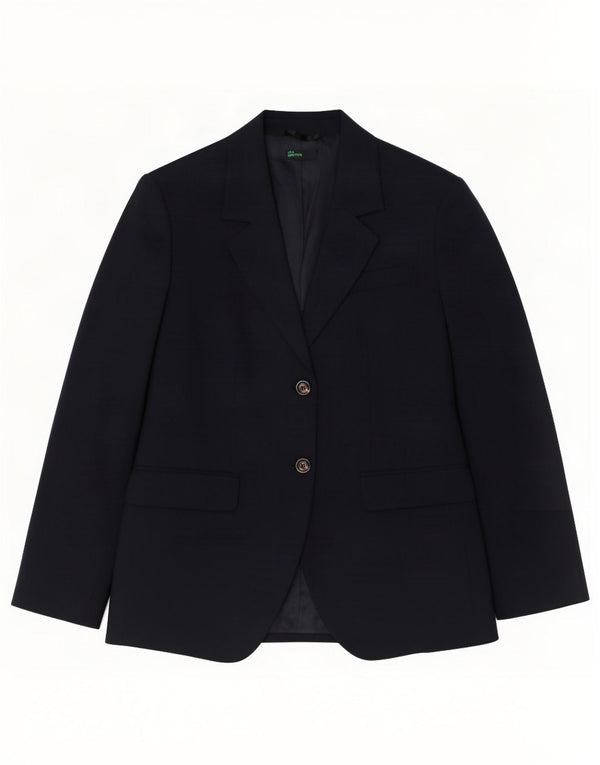 Chaqueta Blazer De 2 Botones Benetton IT 46 Large Poliéster Azul Marino