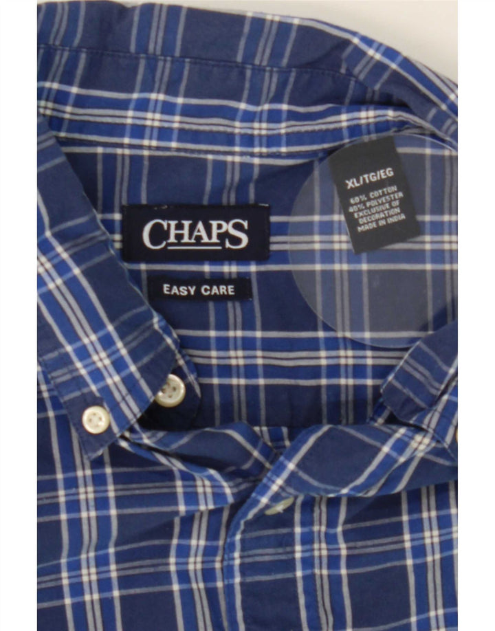 Chaps Camisa Hombre XL Azul Cuadros Algodón