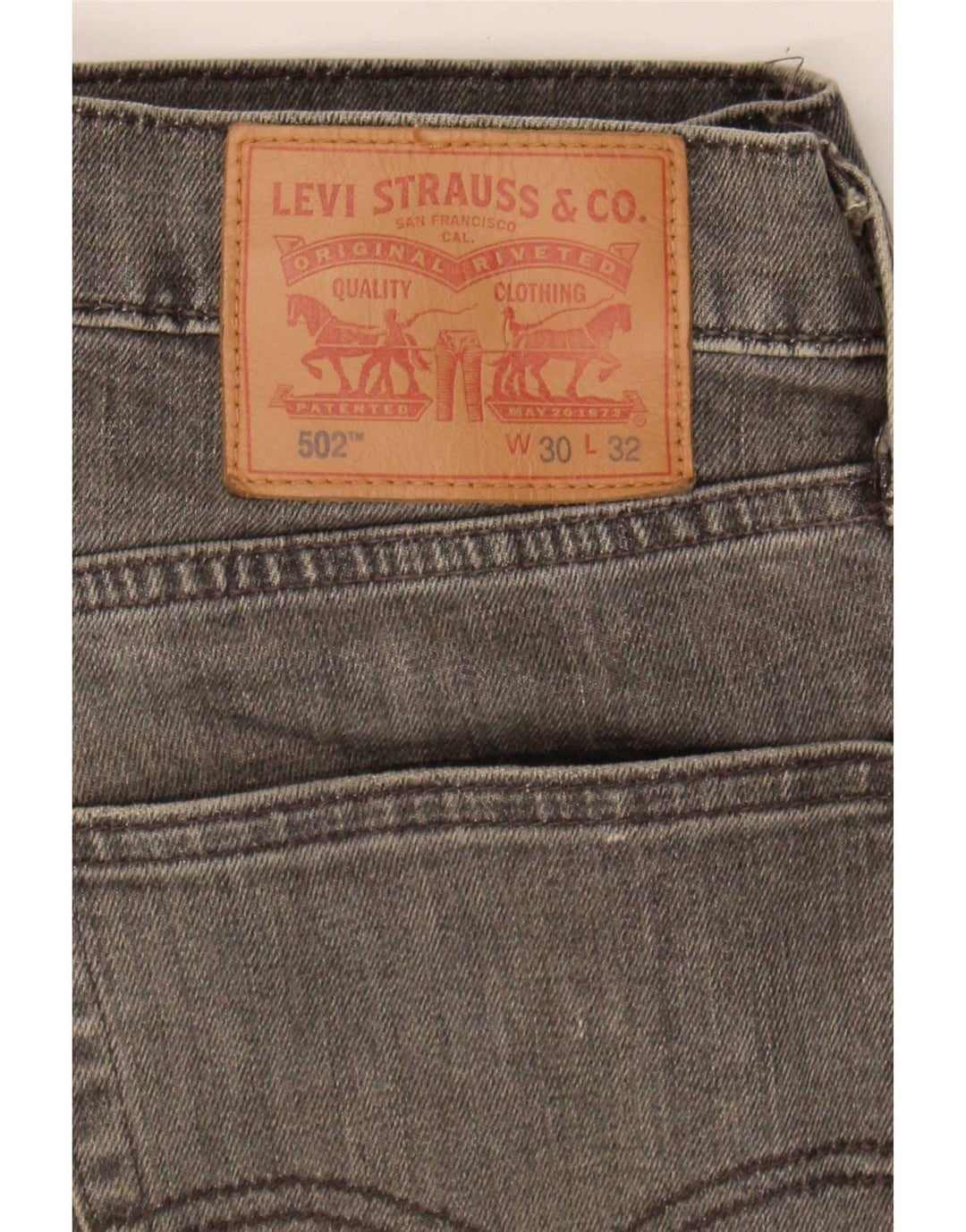 Vaqueros Levi's 502 Tapered para hombre W30 L32 Algodón gris