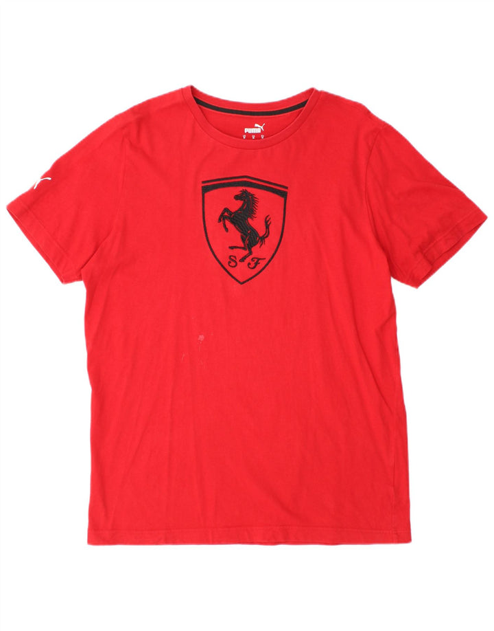 Puma Camiseta con gráfico Ferrari para hombre, color rojo medio