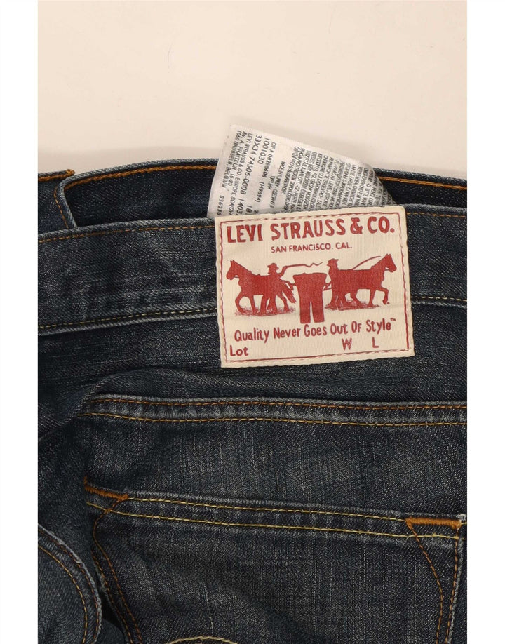 Vaqueros rectos Levi's para hombre W33 L34 Algodón azul marino