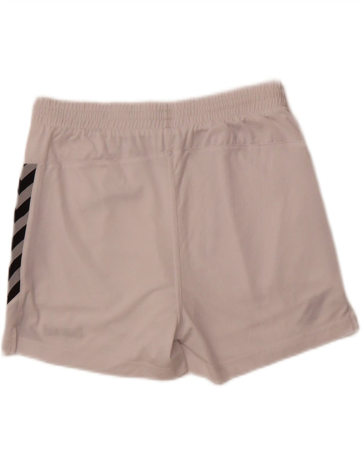 HUMMEL Pantalones cortos deportivos con gráficos auténticos para hombre Blanco mediano