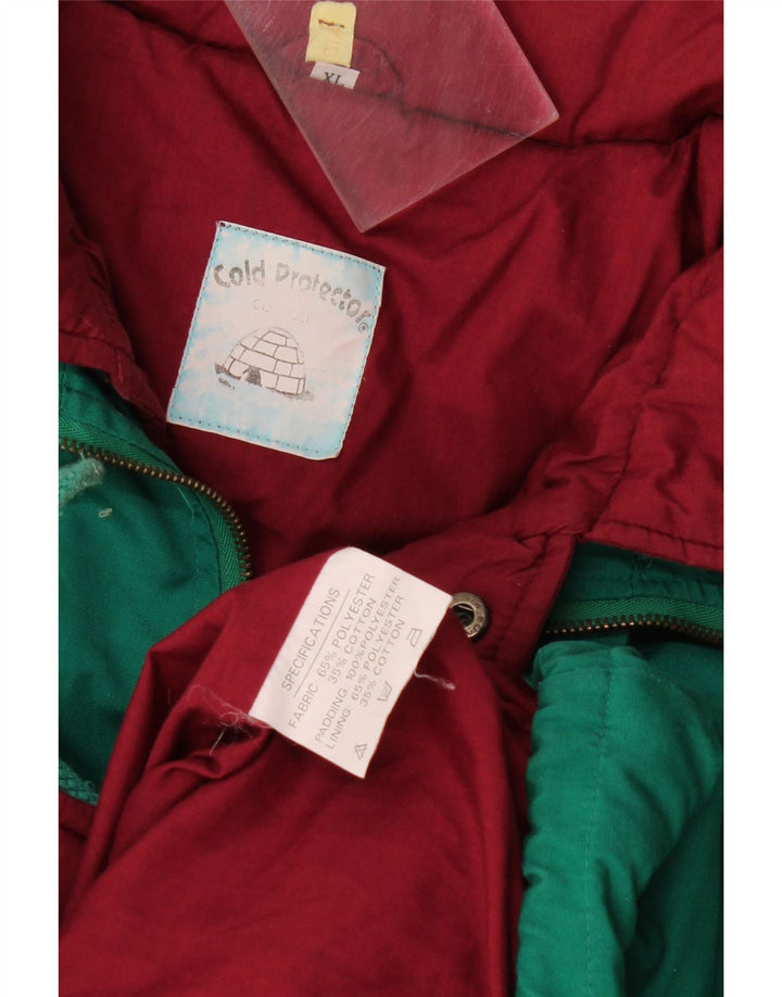 Chaqueta acolchada vintage para hombre Reino Unido 42 XL Poliéster verde