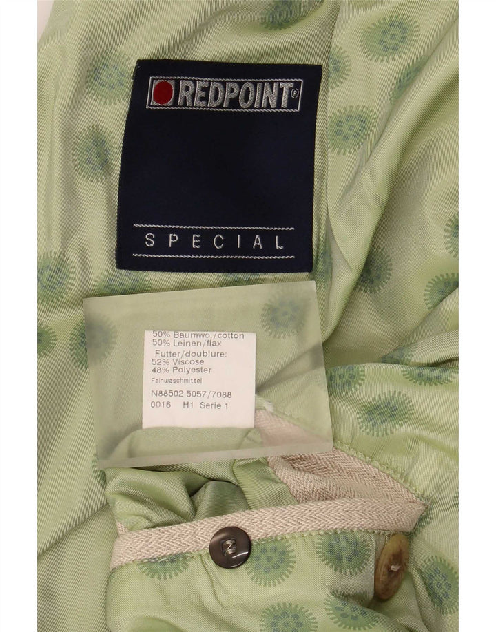 Redpoint Chaqueta tipo blazer de 3 botones para hombre IT 48 Algodón en espiga beige medio