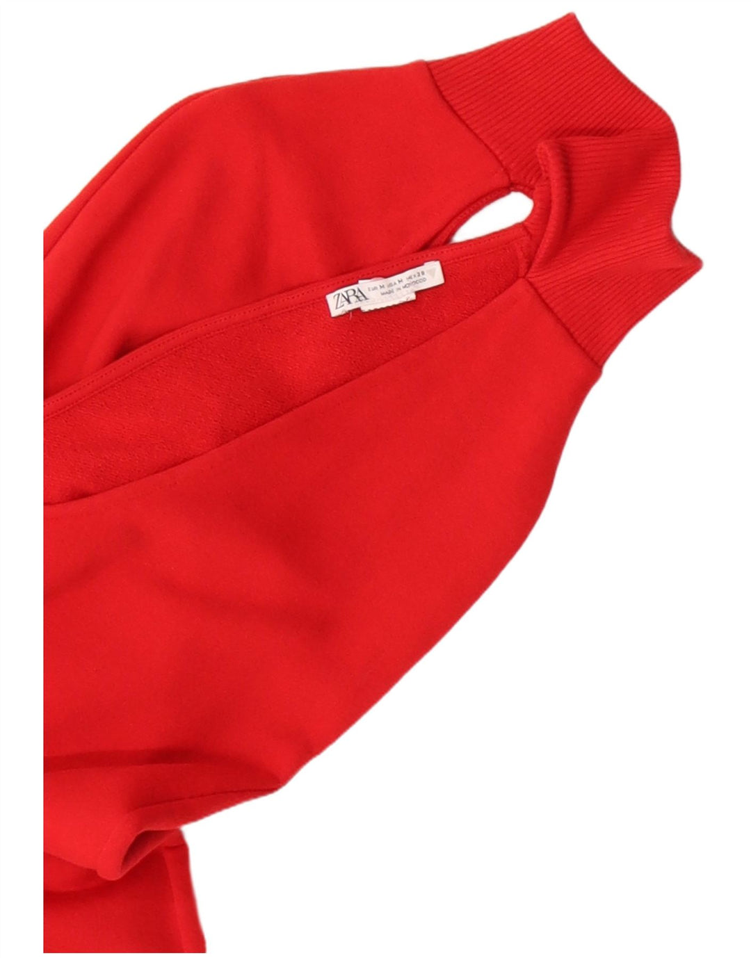 Zara - Jersey con calentador de brazos para mujer, talla 40, talla M, color rojo