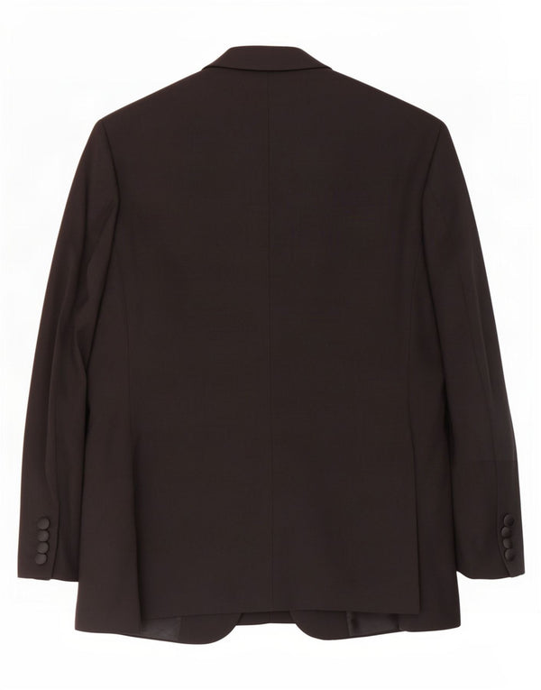 Marks & Spencer Chaqueta tipo blazer con 1 botón para hombre, talla 38, lana negra mediana
