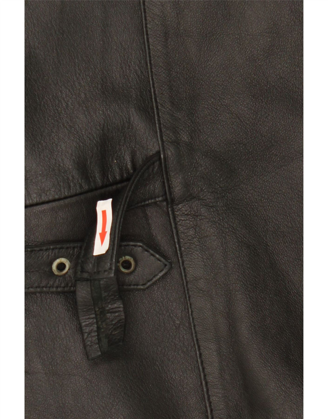 Chaleco de cuero vintage para hombre medio negro
