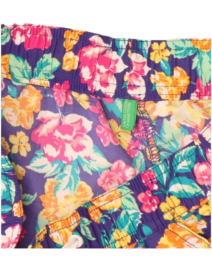 BENETTON Hot Pants W26 Small Multicolor Floral para Mujer