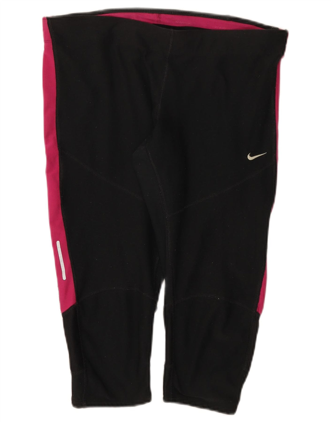 Nike Leggings capri Dri Fit para mujer UK 44 Grande Negro Colorblock Poliéster