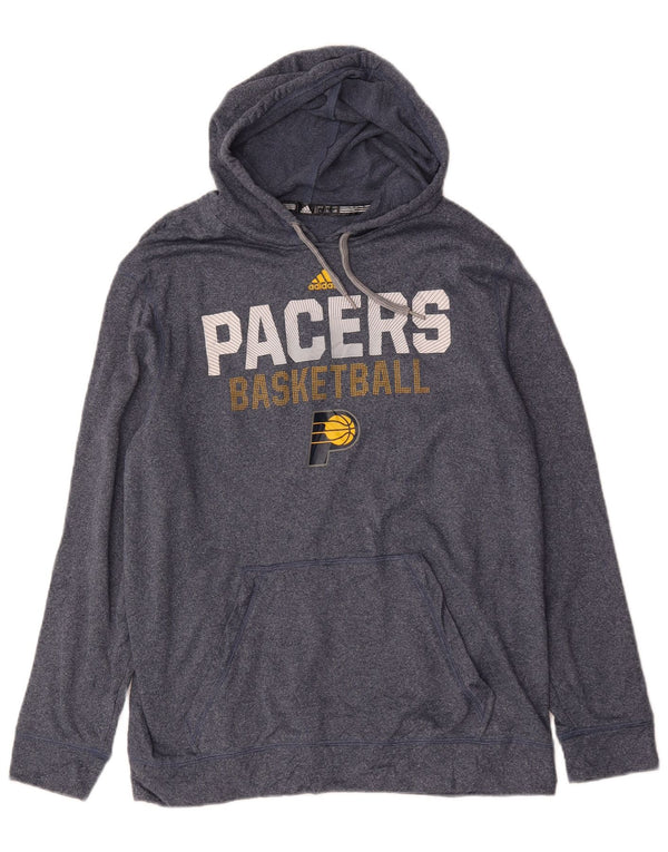 Adidas Mens Packers Graphic Sudadera con capucha Jumper Grande Azul Poliéster