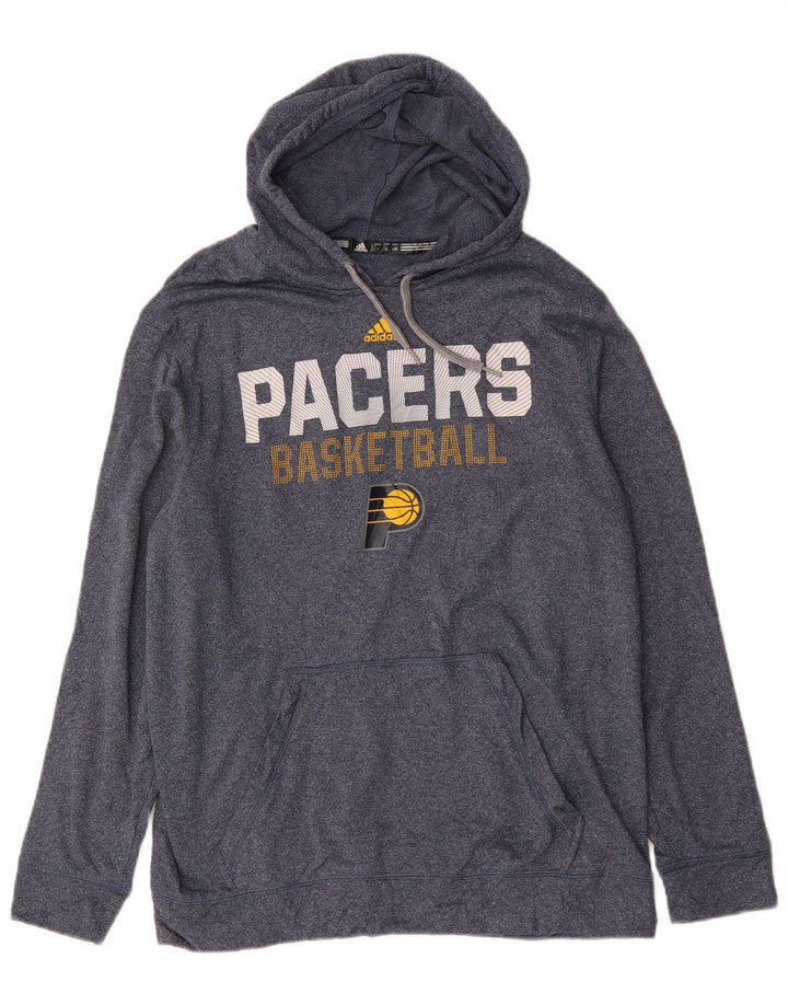 Adidas Mens Packers Graphic Sudadera con capucha Jumper Grande Azul Poliéster
