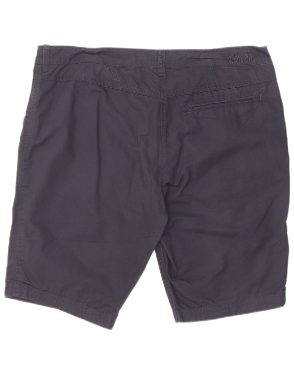 Jack Wolfskin Pantalones cortos casuales para mujer UK 16/18 Large W36 Azul marino Algodón