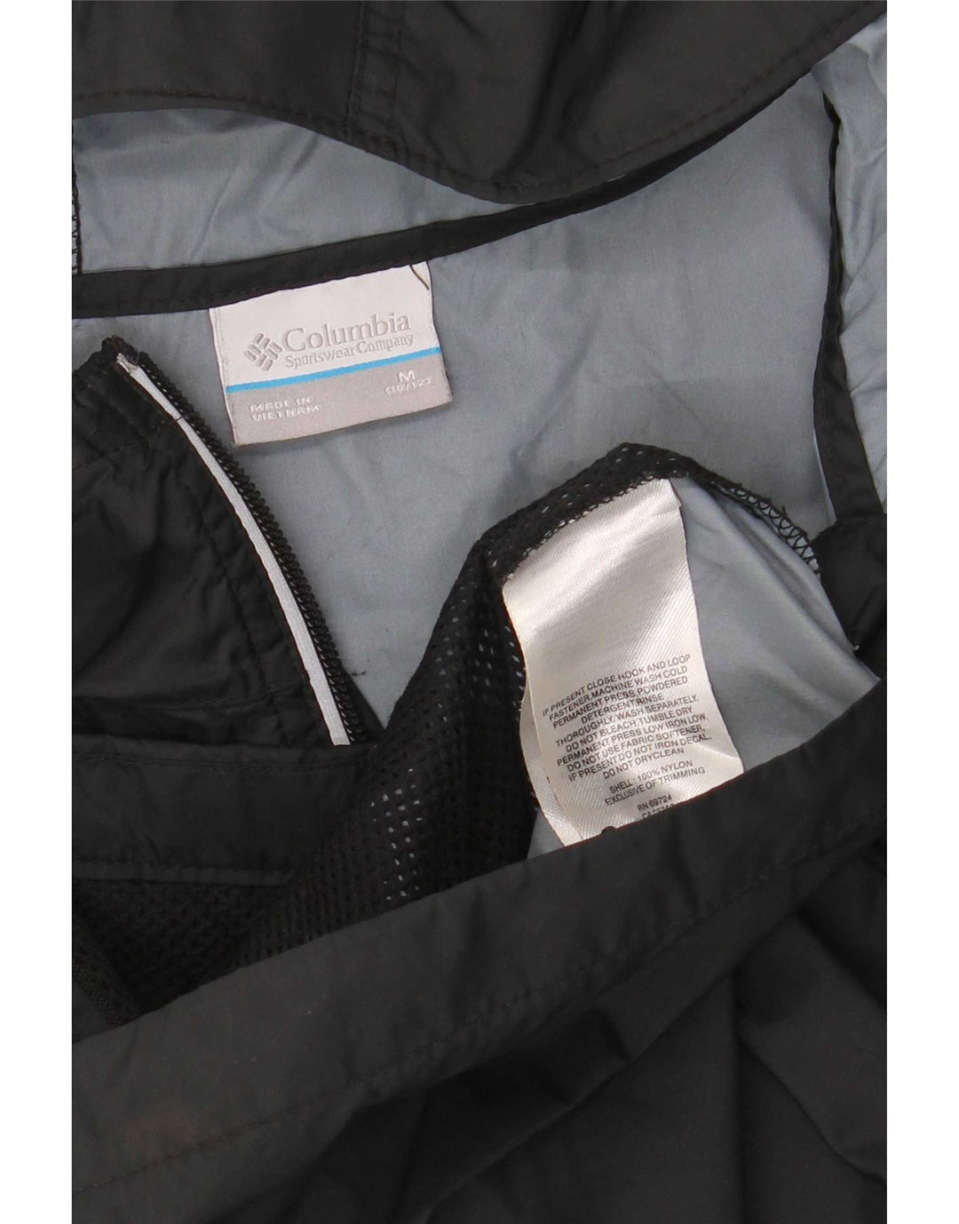 Columbia Chaqueta impermeable con capucha para niños 10-11 años Mediana Nylon negro