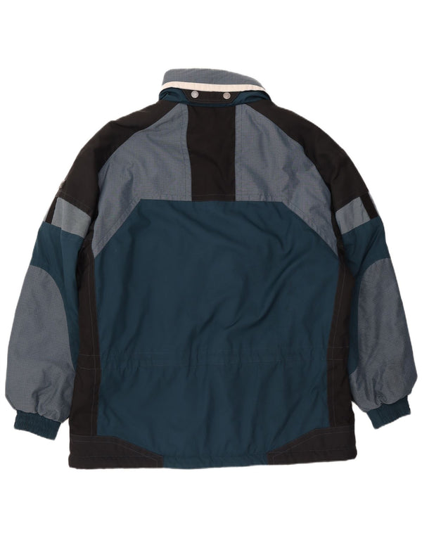 C&A Chaqueta cortavientos con cremallera para hombre UK 44 2XL Azul Colorblock Poliéster Invierno